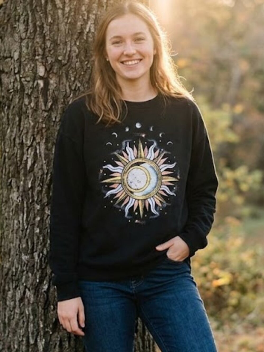 The Disney Store Pullover Sweatshirt Black Worldwide Mickey Mouse Unisex Large